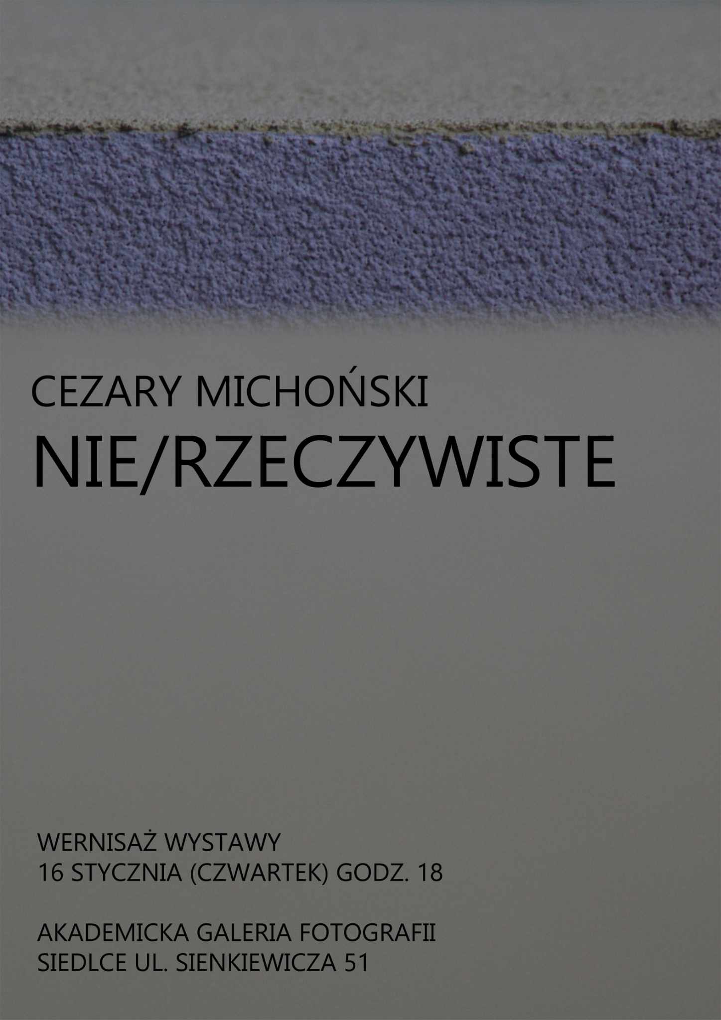 wernisaz michonski plakat